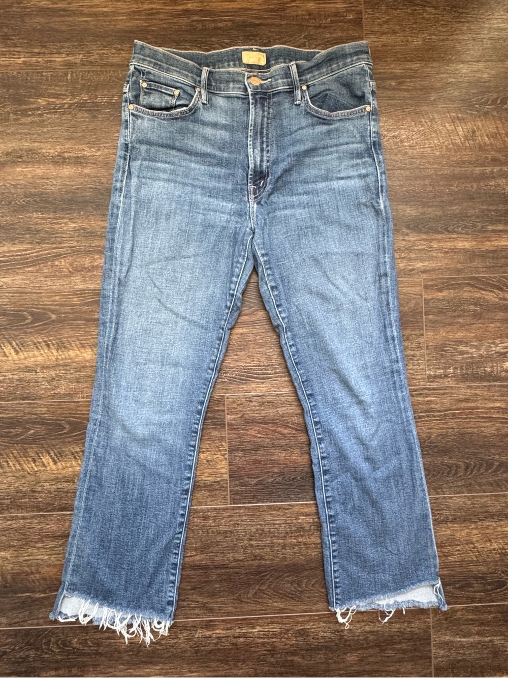 Mother Insider Crop Step Fray Straight Leg Size 31 - Picture 2 of 11